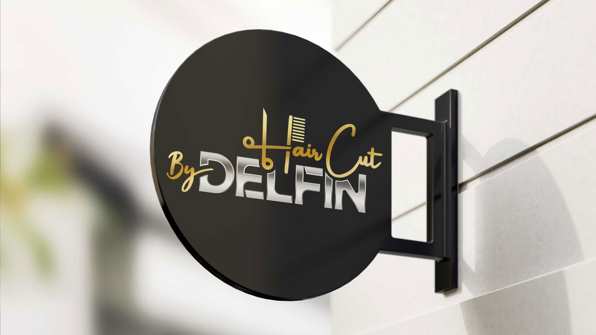 Hair Cut By Delfin Logo Tasarım